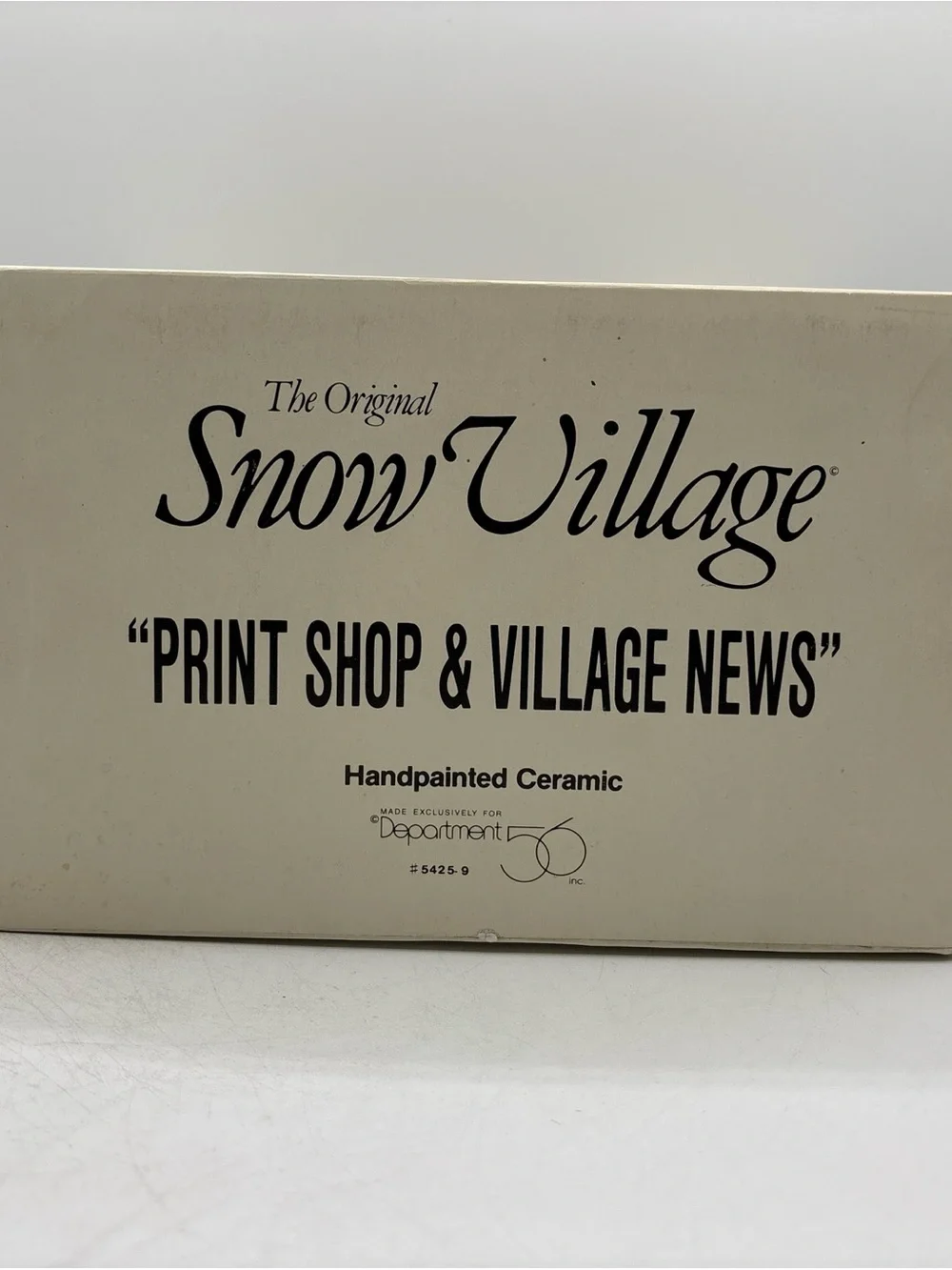 Department 56 1992 Vintage Original Snow Village Print Shop & Village News 54259
